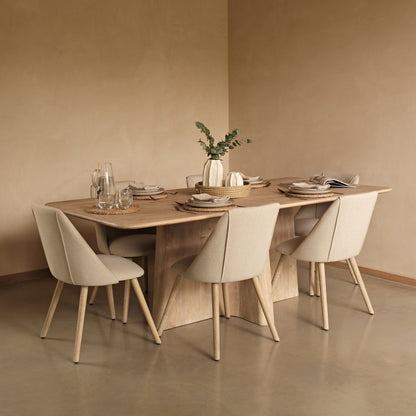 Bastian 220cm Limewash Dining Table - Laura James 