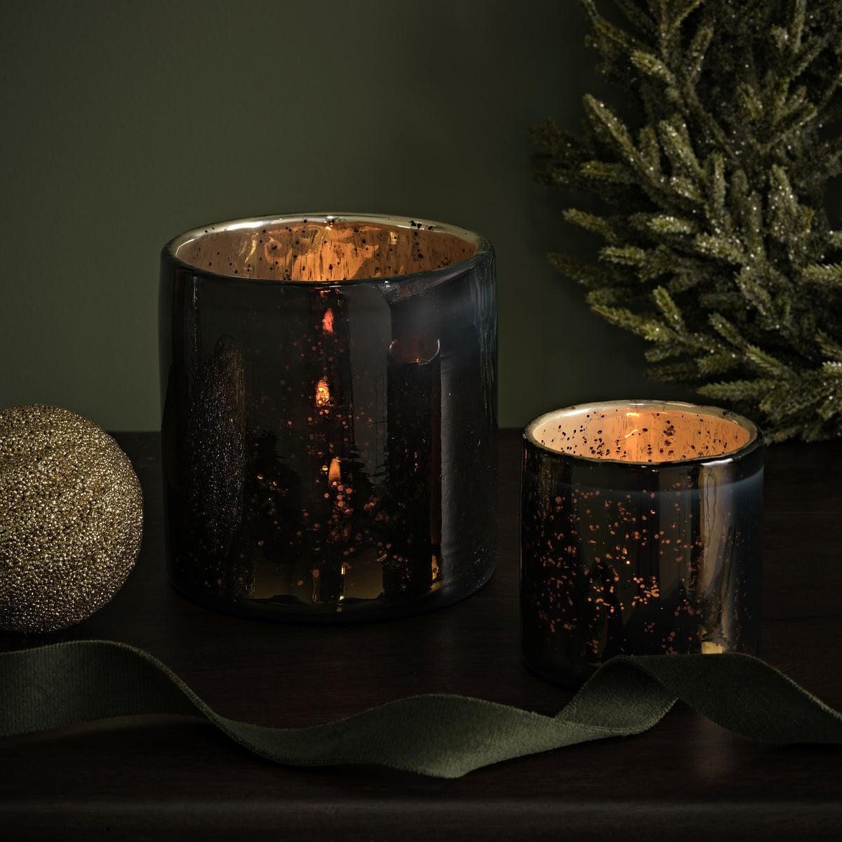 Bellano 7.5cm Tea Light Holder - Rustic Gold - Laura James 