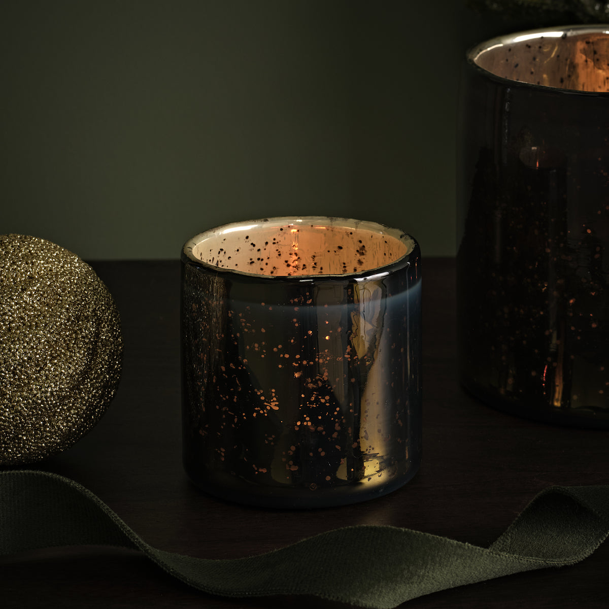 Bellano 7.5cm Tea Light Holder - Rustic Gold - Laura James 