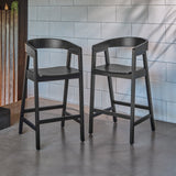 Ella Black Oak Bar Stool - Laura James 