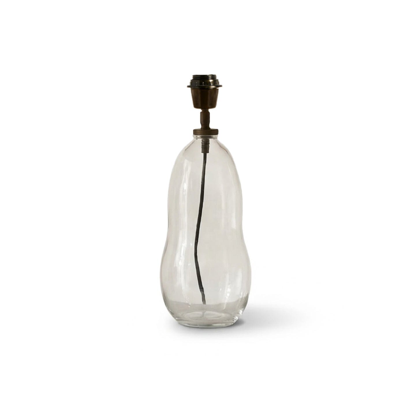 Breamore Clear Glass Wide Table Lamp Base - 30cm - Laura James