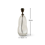 Breamore Clear Glass Wide Table Lamp Base - 30cm - Laura James