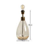 Breamore 30cm Clear Glass Lamp Base - Laura James

