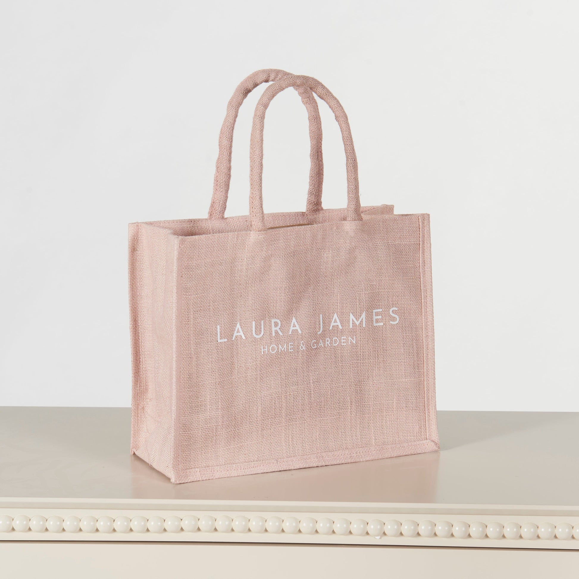 Jute Bag - Blush Pink - Laura James 
