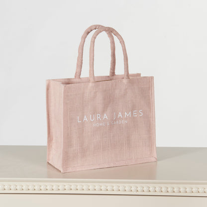 Jute Bag - Blush Pink - Laura James 
