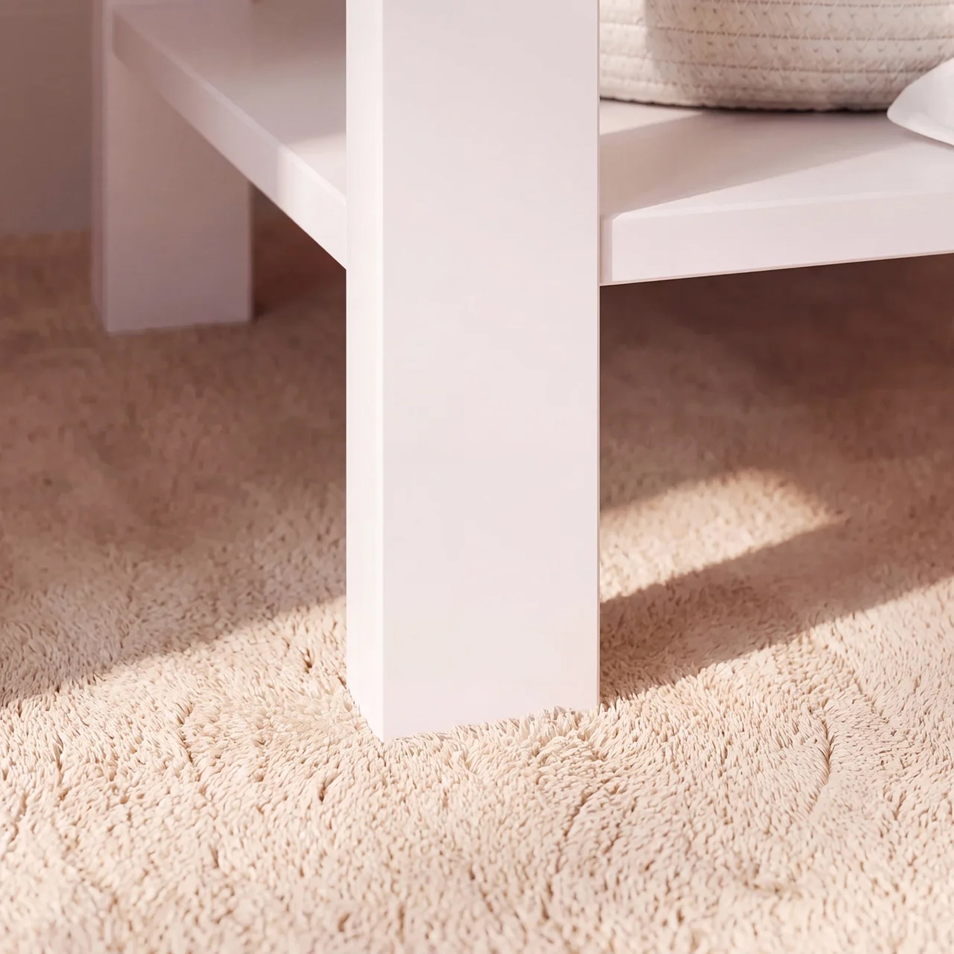 Bampton 1 Drawer Bedside Table - Alabaster White - Laura James 