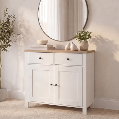 Bampton 2 Door Sideboard - Alabaster White - Laura James 