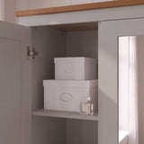 Bampton 3 Door Wardrobe with 2 Drawers - Stone Grey - Laura James 