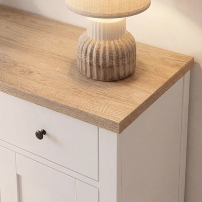 Bampton 3 Door Sideboard - Alabaster White - Laura James 
