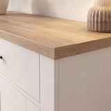 Bampton 3 Door Sideboard - Alabaster White - Laura James 