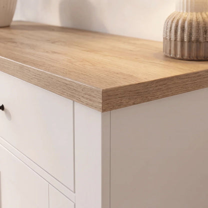 Bampton 3 Door Sideboard - Alabaster White - Laura James 