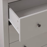 Bampton 4 Drawer Tall Chest of Drawers - Stone Grey - Laura James 