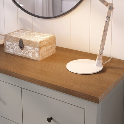 Bampton 7 Drawer Chest of Drawers  - Stone Grey - Laura James 
