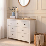 Bampton 7 Drawer Chest of Drawers  - Alabaster White - Laura James 