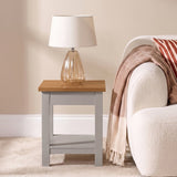 Bampton Stone Grey Side Table - Laura James 