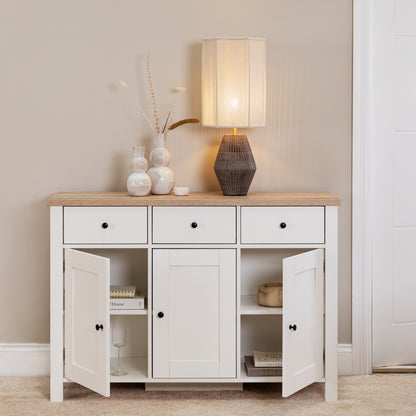 Bampton 3 Door Sideboard - White