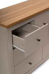 Bampton 7 Drawer Chest of Drawers - Grey