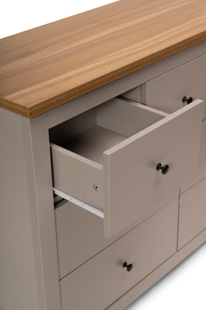 Bampton 7 Drawer Chest of Drawers - Grey