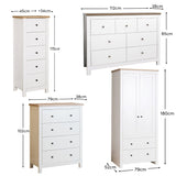 Bampton Wardrobe & Drawers Bedroom Set - Alabaster White - Laura James 