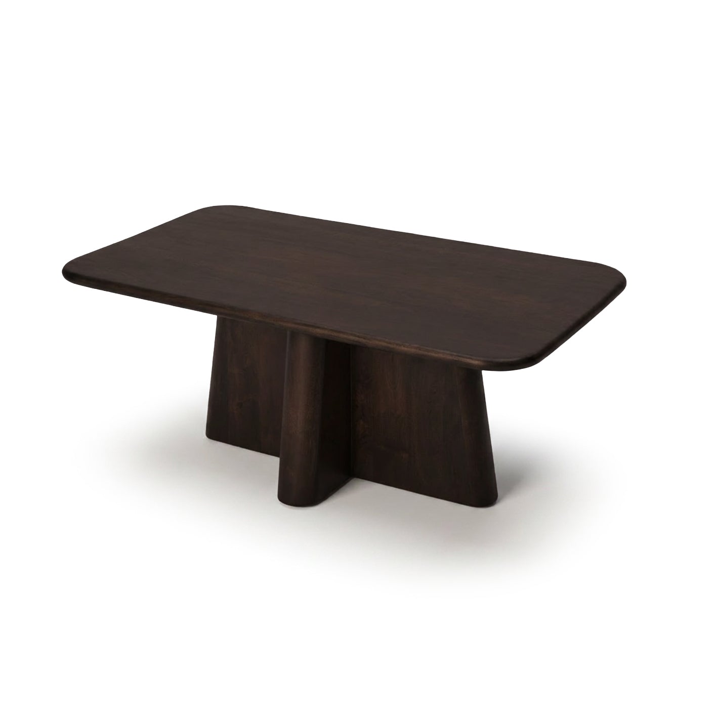 Bastian 100cm Coffee Brown Mango Wood Coffee Table - Laura James 