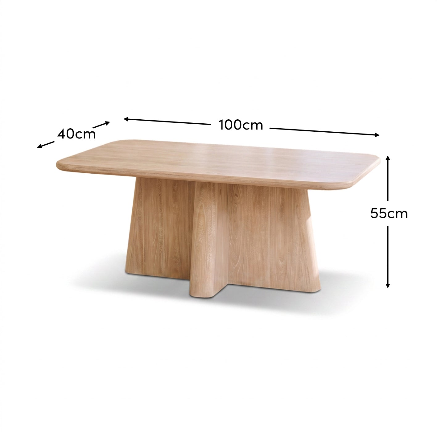 Bastian 100cm Limewash Coffee Table - Laura James 