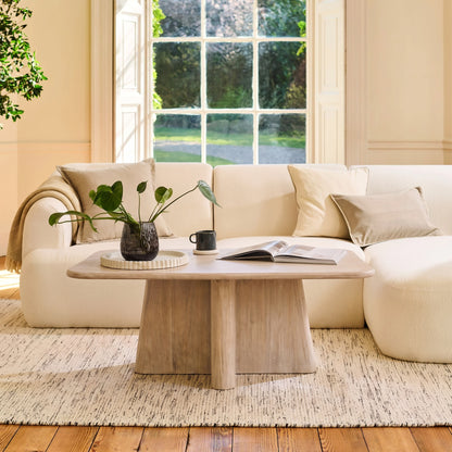 Bastian 100cm Limewash Coffee Table - Laura James 