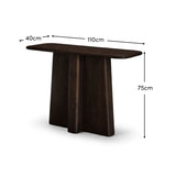 Bastian 110cm Console Table - Coffee Brown Mango Wood - Laura James 