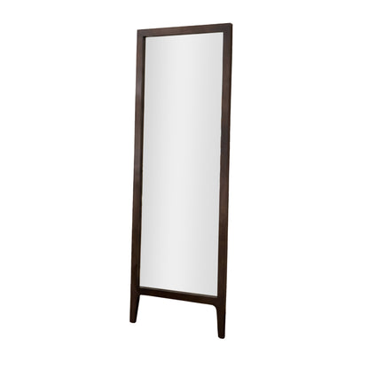 Bastian 160cm Floor Mirror with Legs - Coffee Brown Paulownia