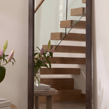 Bastian 160cm Floor Mirror with Legs - Coffee Brown Paulownia