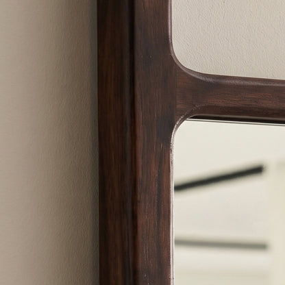 Bastian 60cm x 120cm Wall Mirror - Coffee Brown Paulownia - Laura James 
