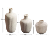 Bayswater Set of 3 Ceramic Vase - Off White - Laura James 