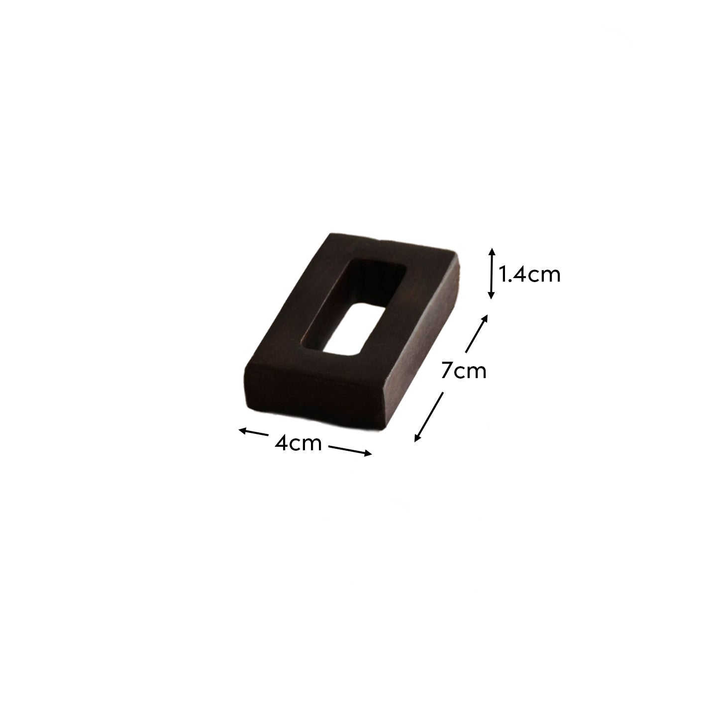 Beenham Rectangular Napkin Rings Set of 4 - Coffee Brown Mango Wood - Laura James 