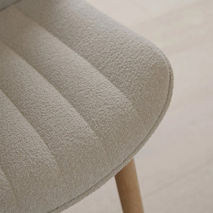 Bella Light Beige Dining Chair - Set of 2 - Almond Brown Legs
