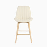 Bella Light Beige Boucle Bar Stool - Whitewash Legs - Laura James