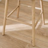 Bella Soft Beige Bar Stool - Whitewash Legs - Laura James 