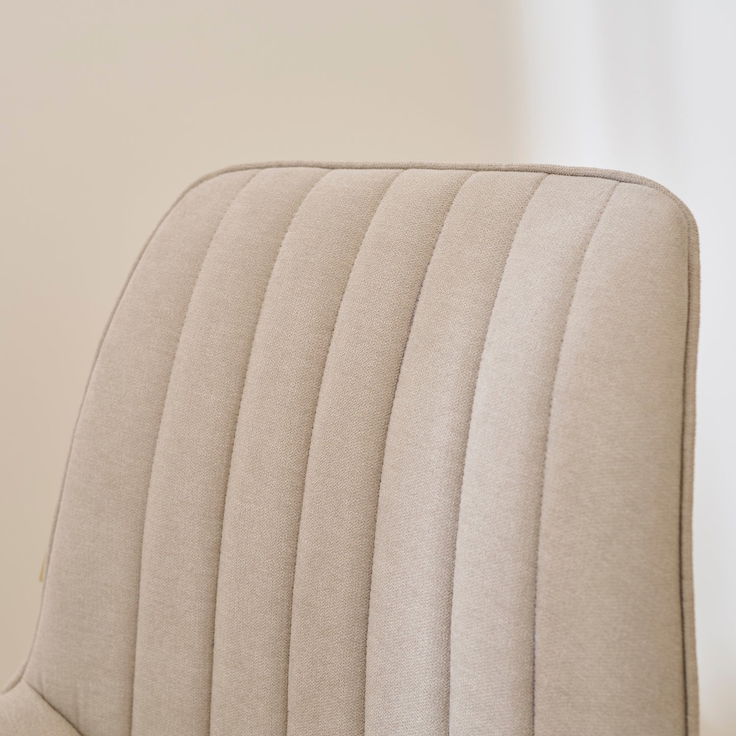 Bella Soft Beige Bar Stool - Whitewash Legs - Laura James 