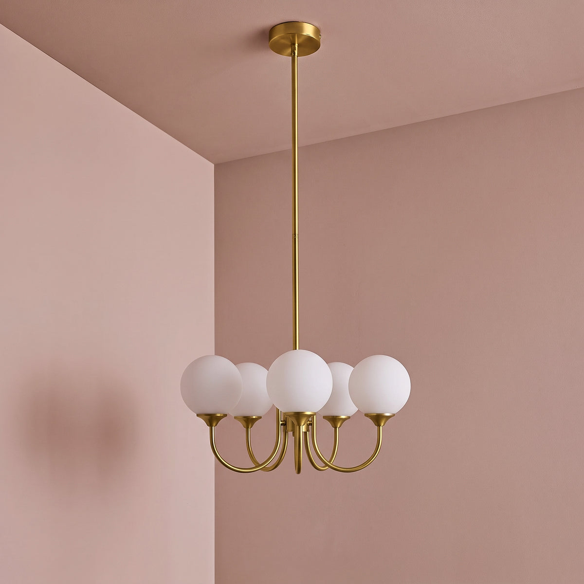 Bexley 50cm 5 Bulb Chandelier - Heirloom Brass