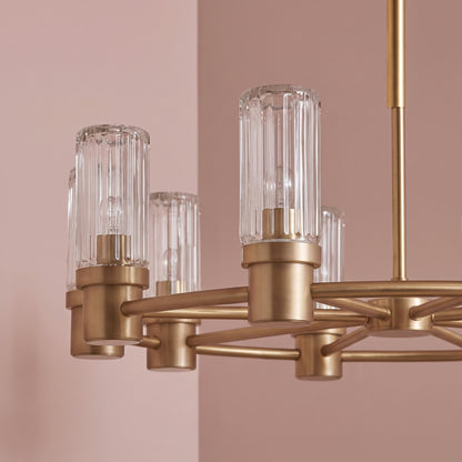 Boscastle 55cm 9 Bulb Round Chandelier - Heirloom Brass