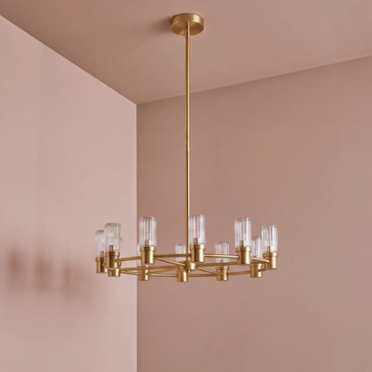 Boscastle 70cm 11 Bulb Round Chandelier - Heirloom Brass