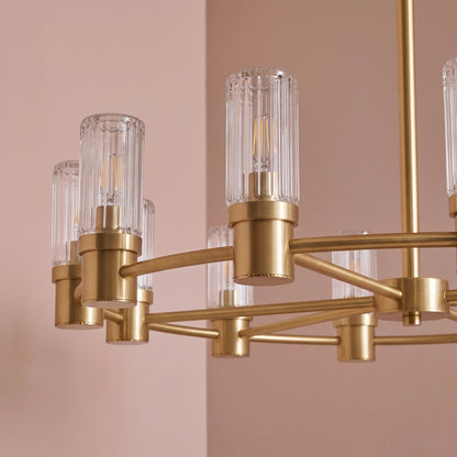 Boscastle 70cm 11 Bulb Round Chandelier - Heirloom Brass