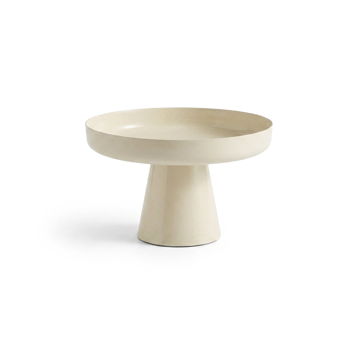 Boswell 30cm Footed Tray - Oatmeal Metal - Laura James 