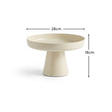 Boswell 30cm Footed Tray - Oatmeal Metal - Laura James 