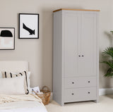 Bampton Double Wardrobe - Grey