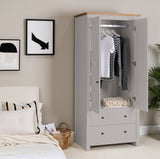 Bampton Double Wardrobe - Grey