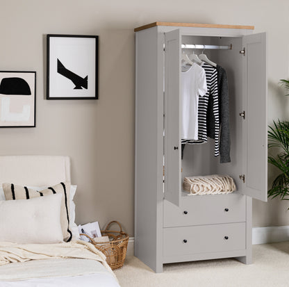 Bampton Double Wardrobe - Grey