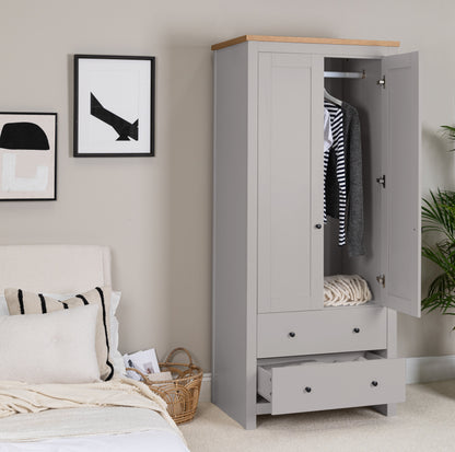 Bampton Double Wardrobe - Grey