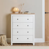 Bampton 4 Drawer Tall Chest of Drawers - White