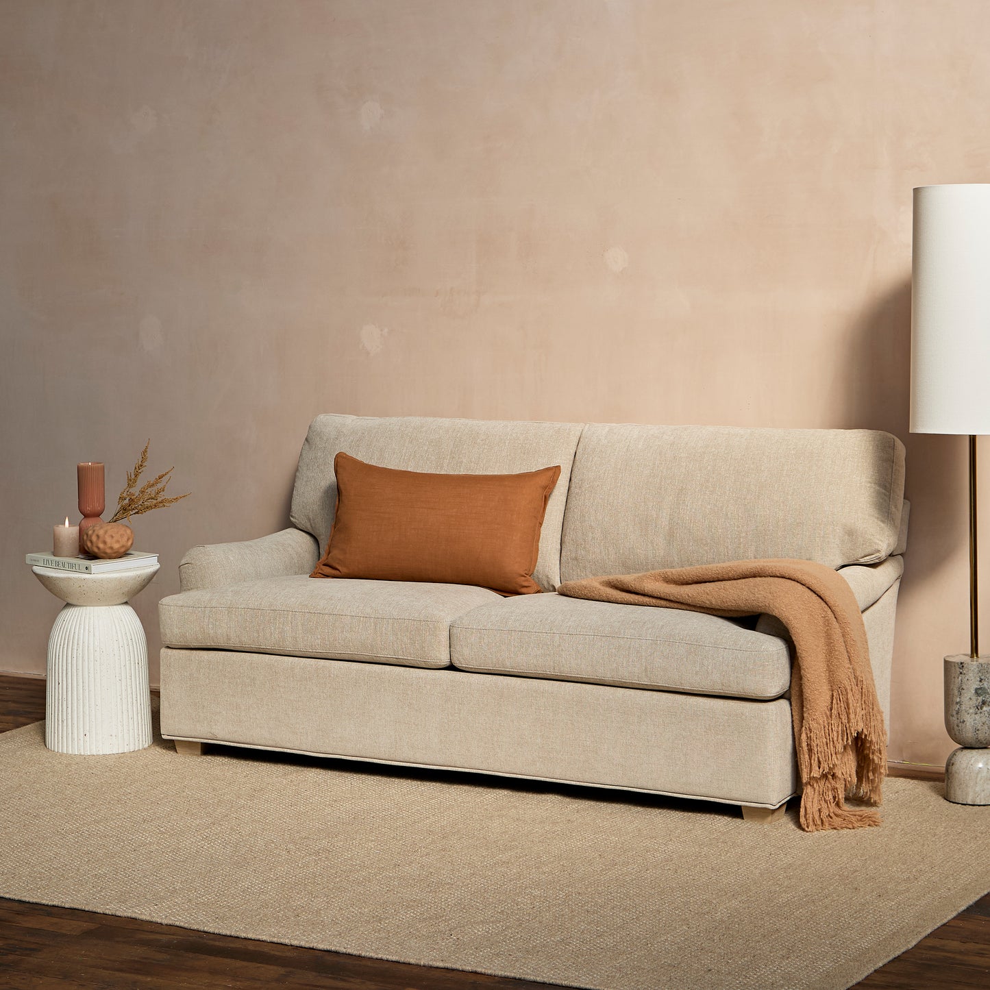 Brea_180cm_Sofa_Bed_Mink_Taupe_with_Whitewash_Oak_Legs-1 - Laura James