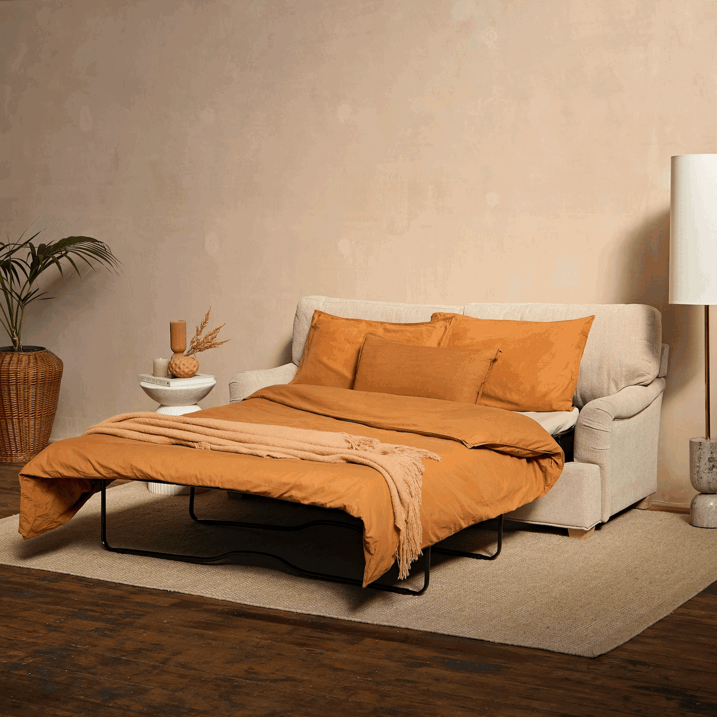 Brea_180cm_Sofa_Bed_Mink_Taupe_with_Whitewash_Oak_Legs - Laura James