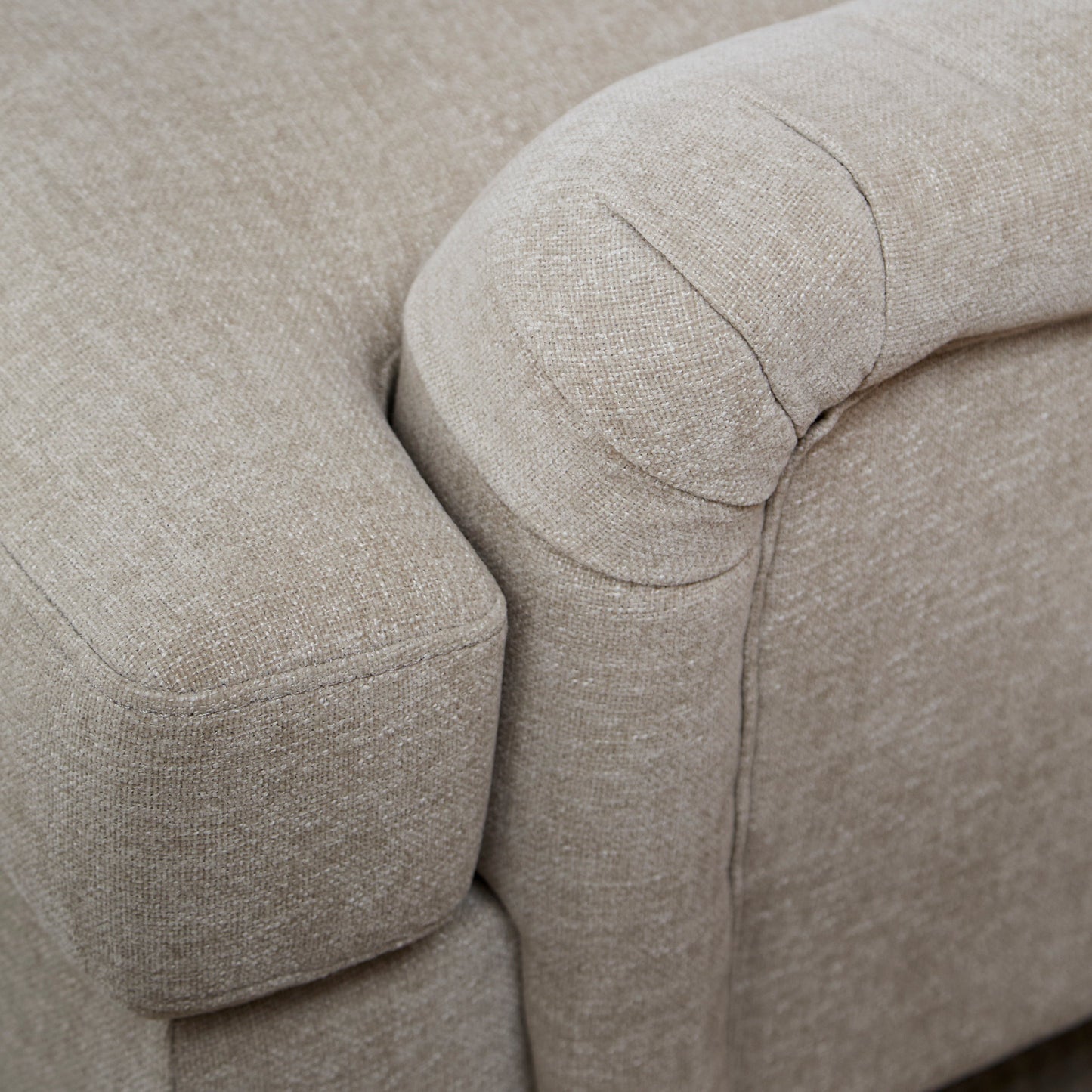 Brea 3 Seater Sofa - Mink Taupe with Whitewash Oak Legs - Laura James